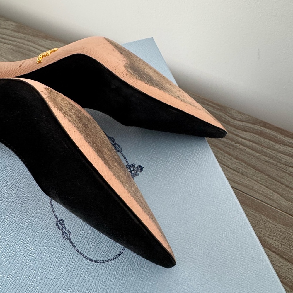 Prada Calzature Donna Suede Stiletto Pumps - Picture 9 of 11